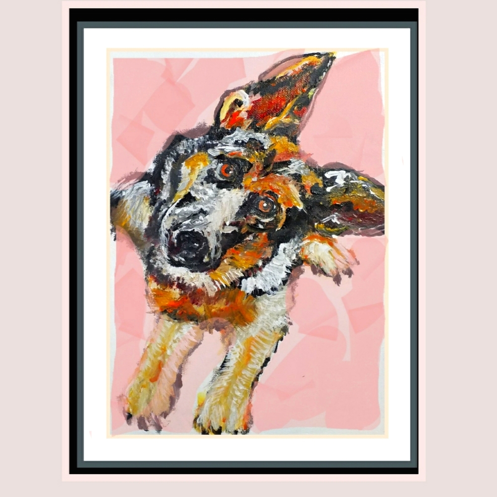 German Shepherd Pup Canvas Arr